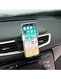 Soporte para teléfono para Nissan Rogue, Dashboard Air Vent Soporte para teléfono celular ajustable para Nissan Rogue 2019 2018 2017, soporte para teléfono para iPhone 8 iPhone X, carga inalámbrica para teléfono inteligente 5.5 ~ 6 in