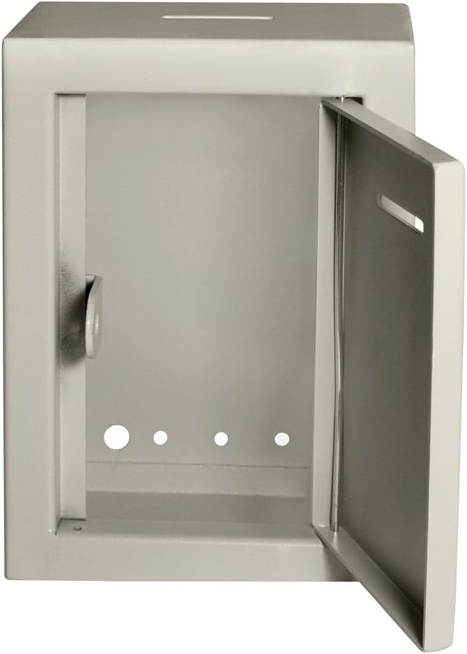 Metal Donation Box Charity Steel Collection ballot Box Office Suggestion Box Secure Box With Front and top Slot Easy Wall Mount with pre drilled holes 8.5x6.5x4" Drop Box - Image 4