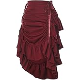 GRACEART Women's Victorian Steampunk Skirt Pirate Costume Burlesque