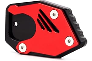 Modeer For HONDA CBR 300R 500R 650R Motorcycle Kickstand Extension Plate Foot Side Stand Enlarge pad CBR 650 R 2019 2020 2021 CBR300R CBR500R CBR650R (Red)
