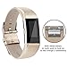 POY Replacement Bands Compatible for Fitbit Charge 2, Genuine Leather Wristbands