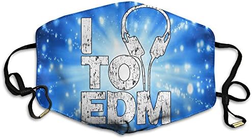 FreeFridayMask I Listen To EDM Unisex Print Durable 100% Polyester respirator Isolation Face Masks For Dust