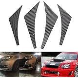 1 Set Carbon Fiber Bumper Lip Fins Canards Splitters Body Spoiler Sporty JDM Racing Style Diffuser Universal Fit