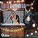 50ft Black String Lights, 60 G40 Globe Bulbs (10 Extra), Connectable, Waterproof, Indoor-Outdoor Globe String Lights for Patios, Parties, Weddings, Backyards, Porches, Gazebos, Pergolas and More