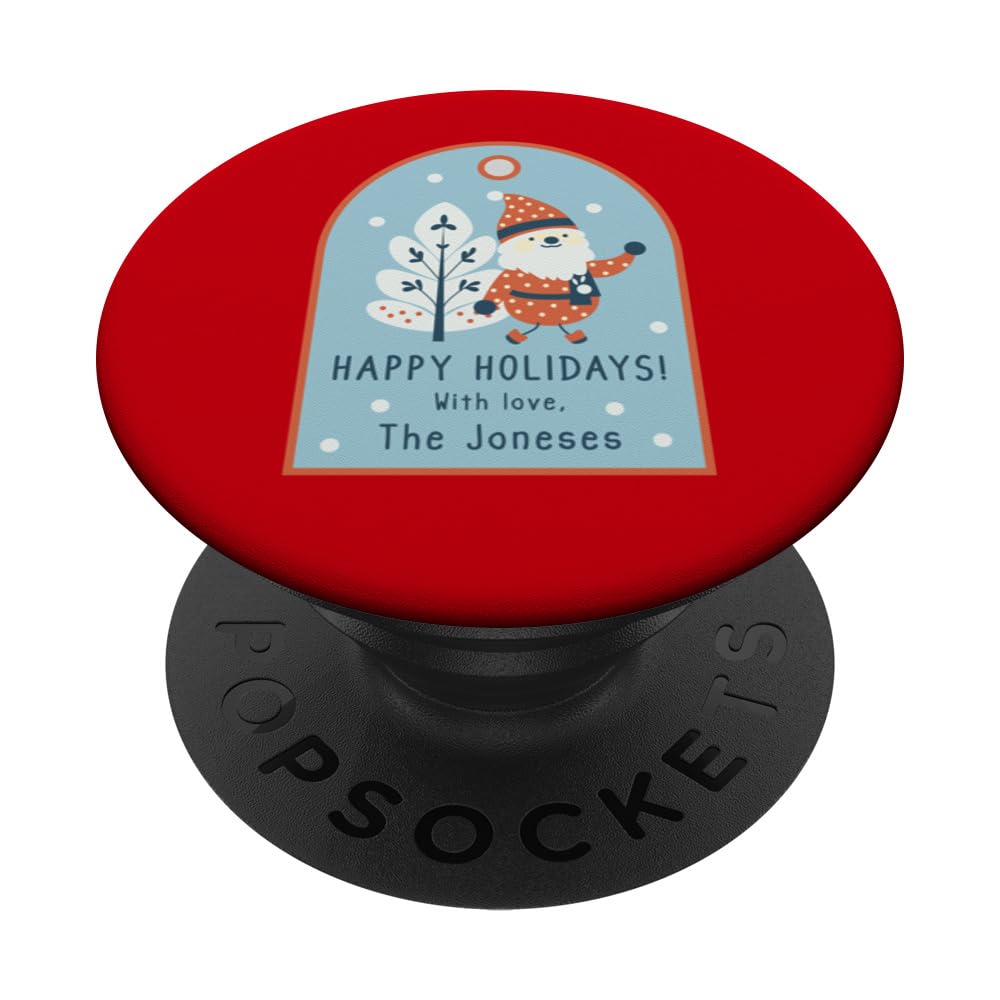 Happy Holidays With Love from The Joneses, Christmas PopSockets Swappable PopGrip