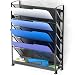 SimpleHouseware 6 Tier Wall Mount Document Letter Tray Organizer, Black primary