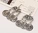 megko Dangly Earrings Tibetan Silver Coins Bohemian Tassle Drop Boho Earring for women Christmas Jewelry