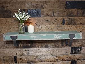 Estantería de soportes flotante Efecto de madera de 80 cm rústico