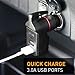 Ztylus Stinger USB Type C Car Charger Emergency Escape Tool: Spring Loaded Window Breaker Punch, Seat Belt Cutter, 1 USB-C Port + 2 USB-A Ports Cigarette Charger, 3.0A Max Output (1 pc Black)