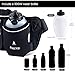 FREETOO Hydration Running Belt with Water Bottle (1X BPA Free 10oz) Adjustable Waist Pack Fits for 6 6S 6 Plus 7 7S / Plus &Smartphones W Touchscreen, Men & Women Fuel Belt-Black