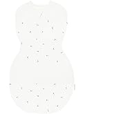 Happiest Baby Sleepea 5-Second Swaddle - 100% Organic Cotton Baby Swaddle Blanket - Doctor Designed Promotes Healthy Hip Development (Ivory Cherries, Small)