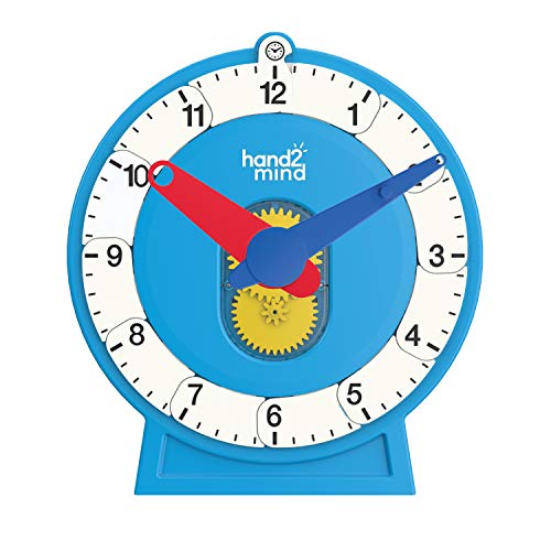 hand2mind Advanced NumberLine Clock, Telling Time Teaching Clock