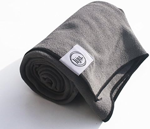 Sports Travel Towel: 100% Microfibre non-skid Thirsty lightweight compact self absorbent grey quick-dry large towel Best for Pilates, Yoga, Crossfit, Bikram, Swimming, Bath, Beach, Golf and Travelling FREE Mesh Storage Bag 100% Moneyback guarantee