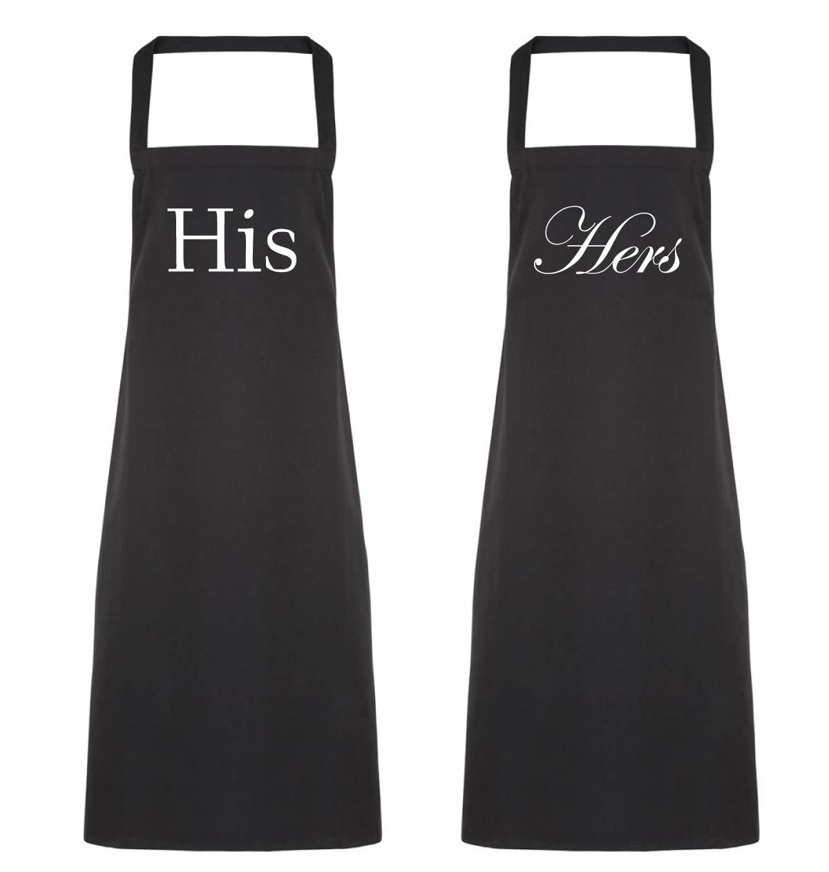 60 Second Makeover Limited Couples His Hers Black Apron Set Novelty Gift Wedding Anniversary Husband Wife House Warming Kitchen Present