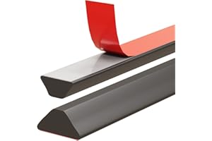 Raycity Shower Threshold Water Dam Barrier,Shower Door and Kitchen Water Strip Dam Shower Guard for Dry And Wet Separation Caulk Seal Strip Edge Trim(39Inches/Black)