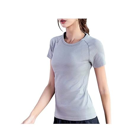 BFDX Mujeres Deporte Manga Corta Slim Fit Yoga Ropa chupar ...