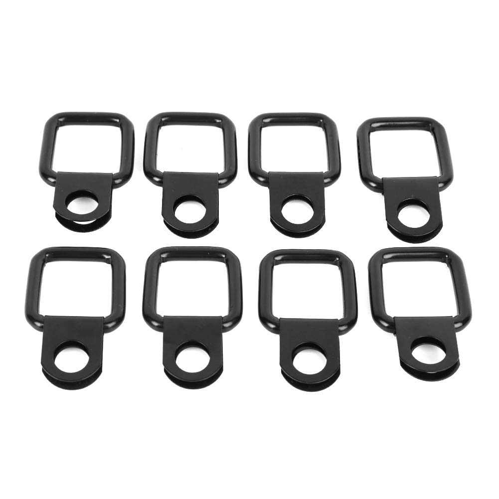 8Pcs D-Ring Tie Down Anchors, Carbon Steel Quick-Release Fasteners for Securing Loads on Trucks, Trailers, Boats & Warehouse Storage