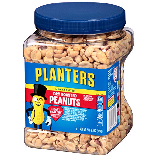 PLANTERS LIGHTLY SALTED DRY ROASTED PEANUTS (34.5 OZ JARS)