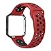 Fitbit Blaze Bands, UMTELE Sport Silicone Replacement Strap with Black Frame for Fitbit Blaze Smart Fitness Watch Black/Red