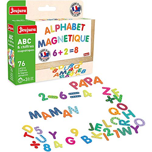 JeuJura Imanes ABC y NUMEROS - Caja con 75 Caracteres