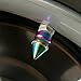 Senzeal 5X Impale Spike Style Polished Aluminium Alloy Tire Valve Caps Dust Cover Colorful