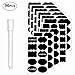 96 Premium Reusable Chalkboard Labels | Free Erasable Chalk Pen | Waterproof Labels for Jars, Bottles, Pantry, Storage, Crafts