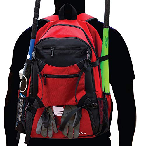 image for Athletico Advantage Baseball Bag - Baseball Backpack with External Hel