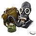 Genuine Original Soviet Russian Black gas mask GP-5 with black hose Surplus USSR face mask (Small)