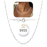 MaicuQ 2mm Solid 925 Sterling Silver Chain Necklace for Women Simple Dainty Necklace Minimalist Link Silver Necklace Choker Necklaces Thin & Sturdy Italian Quality Trendy Jewelry Gifts 16 18 20 Inch