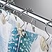 Cyrra Stainless Steel Rust Resistant Double Hooks Glide Shower Ring Hangs for Both Shower Curtain and Liner 12-Pack (Starfish and Shell Double Hook)