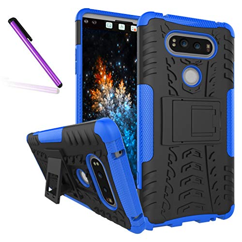 LG V20 Case, Tyre Pattern Design Heavy Duty Tough Armor Extreme Protection Case with Kickstand Shock Absorbing Detachable 2 in 1 Case Cover for LG V20 (2016). Hyun Blue
