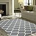 Maples Rugs Rebecca Contemporary Area Rugs Set for Living Room & Bedroom [Made in USA], 3pc, Grey/White