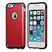 Phone 6s Plus Case, LUVVITT [Ultra Armor] Shock Absorbing Case Best Heavy Duty Dual Layer Tough Cover for Apple Phone 6/6s Plus - Black / Red