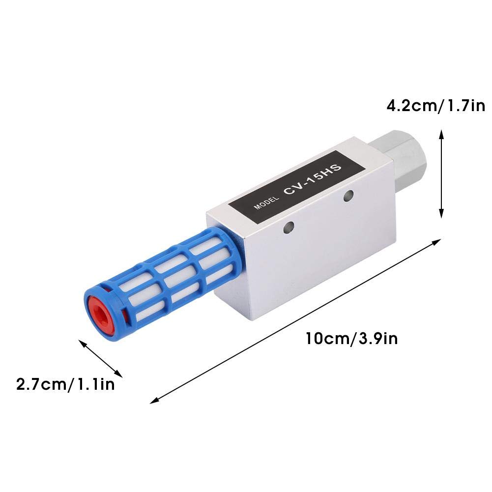Akozon Vacuum Ejector, CV-15HS Vacuum Generator Pneumatic Air Exhaust Ejector with Silencer, Default - Image 5