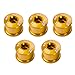 ZTTO 5PCS 7075 Aluminum Alloy CNC Bicycle Chainring Screws Bolt Bolts Road MTB Bicycle Crankset Parts (Gold, 6.5mm)