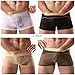 Laxier 4-Pack Men Boxer Briefs Shorts Soft Underpants See-Through Underwear Sexy Trunks for Men