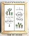 Cactus and Humans - 11x14 Unframed Art Print Poster, Great Plant Wall Art, Home Room and Office Decor, Funny Cactus Decorations for Garden, Humorous Mental Health Poster, Modern Succulents Art