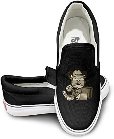 Deamoon Cartoon Mouse Fashion Unisex Flat Canvas Shoes Sneaker Black 41