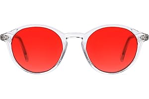 TIJN Blue Light Blocking Glasses Men Women Vintage Thick Round Rim Frame Eyeglasses