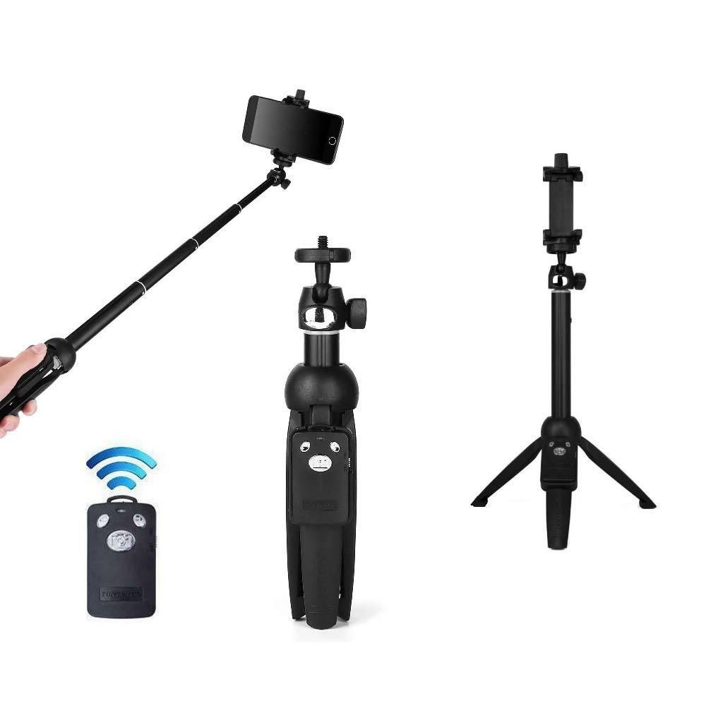 Sunloud Selfie Stick – Selfie Stick & Tripod 2 in 1 with Bluetooth Remote Control Compatible with iOS and Android with Adjustable Stand for Mobile Phones and Automatic Cameras.