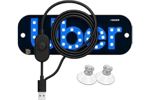 GENERIC LED Car Windshield Sign - Rideshare Windshield LED Light with Blue Decal & USB Touch Dimmer (Blue)