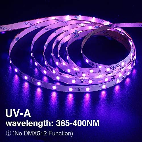 Onforu 49.2ft LED Black Light Strip 