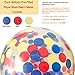 Paw Party Balloons 40 Pack, 12 Inch Red Yellow Royal Blue Latex Balloons with Confetti Balloon for Baby Shower Birthday Party Supplies Paw Party Decorations