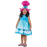 Disguise Trolls Poppy Costume, Trolls World Tour Poppy Rainbow Costume Outfit, Classic Toddlers Size Character Dress with Hair, Size Small (2T)