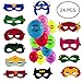 Lorenz Novelties Superhero Masks, Punch Balloons. 12 Balloons, 12 Masks. Party Favors for Kids. Birthday Supplies.