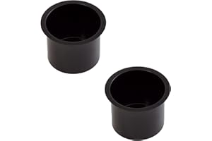 GSE Games & Sports Expert Jumbo Aluminum Cup Holder, Drop-in Cup Holder for Casino Poker Tables, Work Desks, Boats, RVs, Cars & Trucks (Black, 2-Pack)