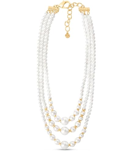 Amazon.com: Martha Stewart Five Strand Pearl and Gold Ball Twisted