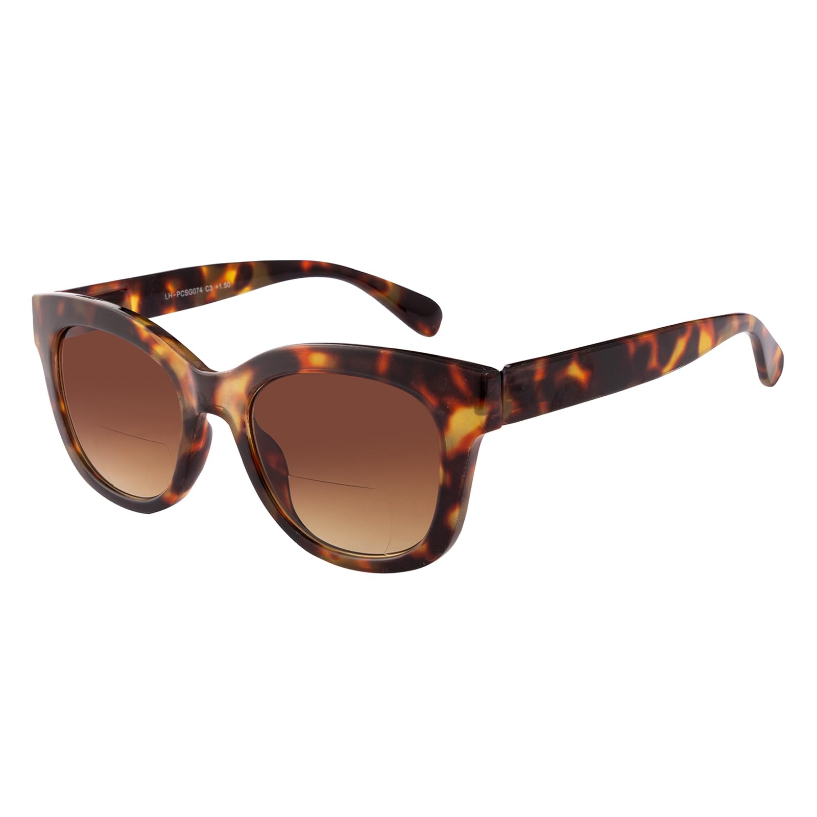 OKH Bifocal Sunglasses For Women Reading Sunglasses UV400 Protection Outdoor Sun Readers Glasses With Spring Hinge (Tortoise,+1.0)