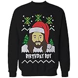 Jesus Birthday Boy Ugly Christmas Sweater Adult Crewneck