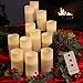 Enchanted Spaces Set of 12 Ivory 3x6 Wax Remote Controlled Battery Operated Flickering Candles with Remote and Batteries (Ivory, 12pk)